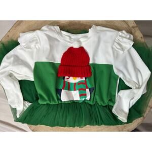 Penguin Long Sleeve Tutu Dress Kids Holiday Christmas Clothes